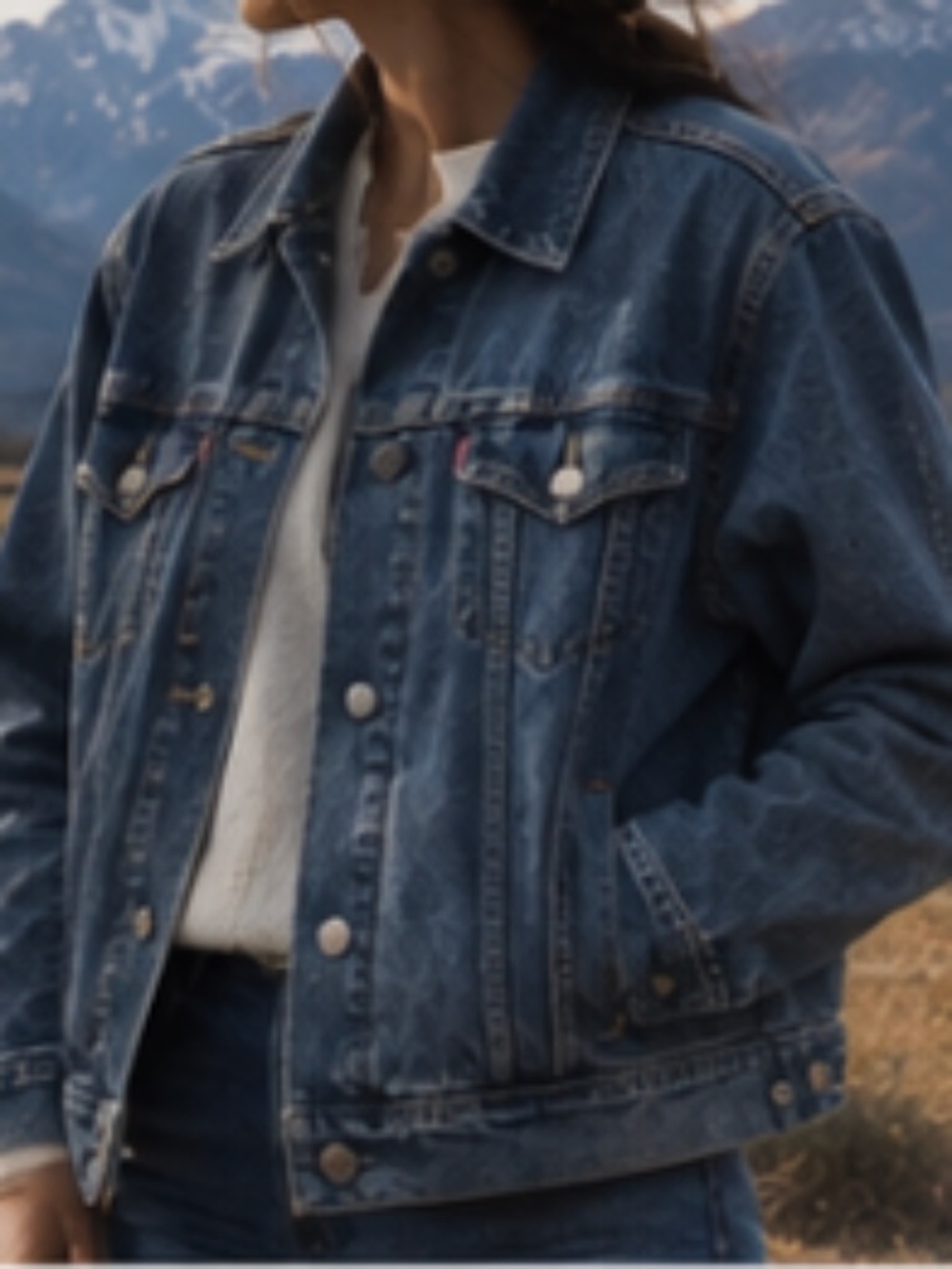levi strauss denim jacket women's size M